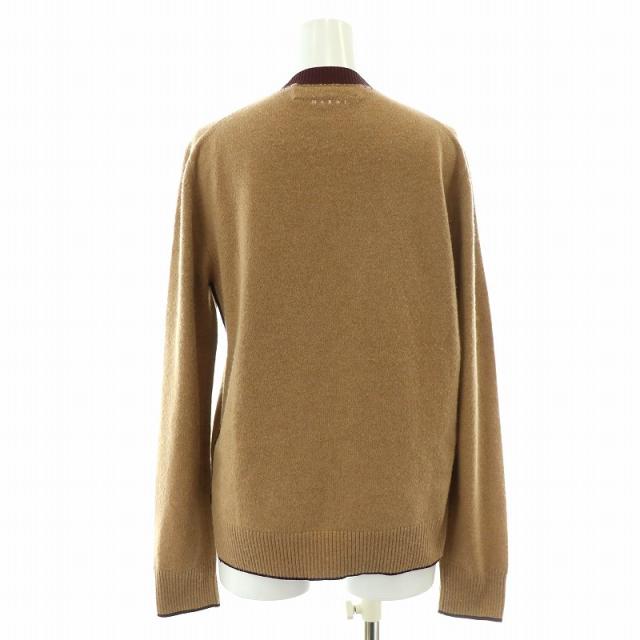 MARNI美品　ベージュカシミヤクルーネックニット セール】 ラムカシミヤ クルーネックプルオーバー （ニット