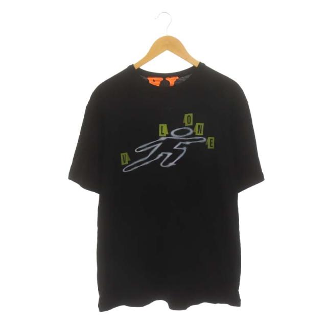 【中古】未使用品 ヴィ—ローン 24SS Don t Body Yourself S/S T-Shirt Tシャツ 半袖 ロゴ プリント L 黒 メンズ