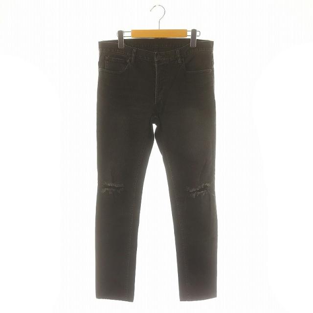 【中古】マインデニム MINEDENIM ストレッチ 加工 スキニー デニム パンツ ボタンフライ コットン 11 黒 ブラックの通販は 7,055円