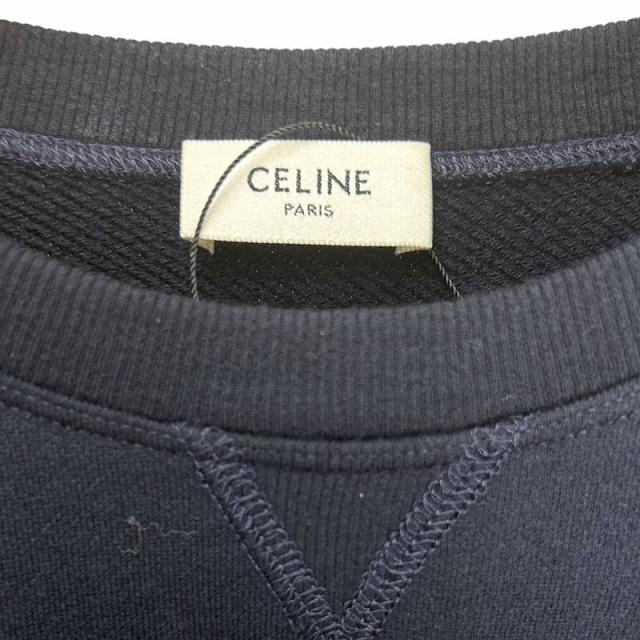 【中古】未使用品 セリーヌ CELINE アンカー プリント スウェット ANCHOR CASHMIRE SWEATER XL セーター 紺 2Y244450I