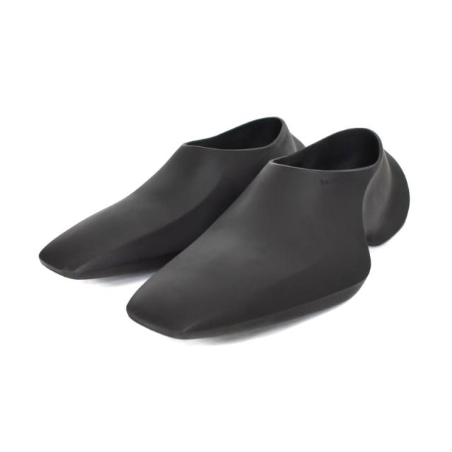【中古】バレンシアガ BALENCIAGA 22AW space shoes マットブラック ローファー スリッポン フラットシューズ 41 黒