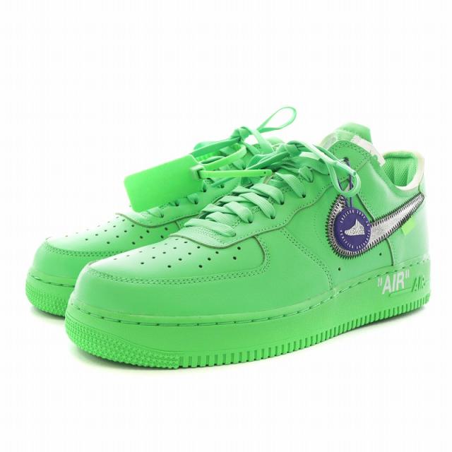 【中古】ナイキ NIKE × Off-White Air Force 1 Low Brooklyn Light Green Spark US10.5 28.5cm  緑 DX1419-300
