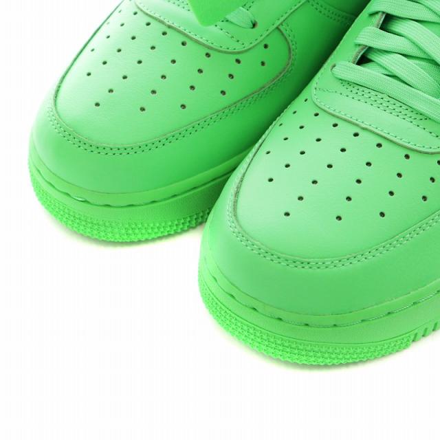 【中古】ナイキ NIKE × Off-White Air Force 1 Low Brooklyn Light Green Spark US10.5 28.5cm  緑 DX1419-300