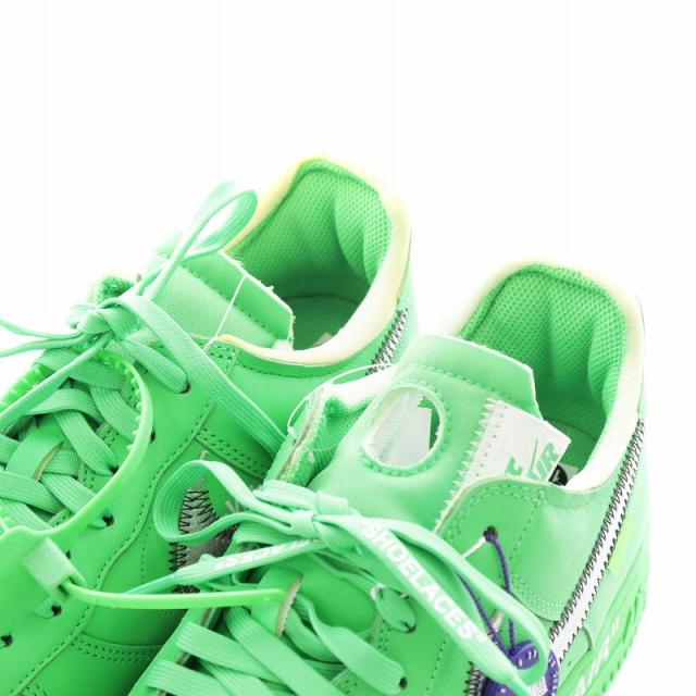【中古】ナイキ NIKE × Off-White Air Force 1 Low Brooklyn Light Green Spark US10.5 28.5cm  緑 DX1419-300