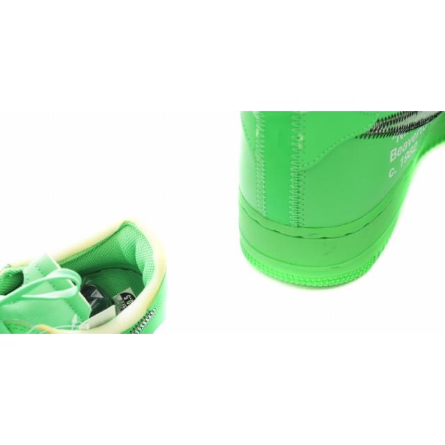 【中古】ナイキ NIKE × Off-White Air Force 1 Low Brooklyn Light Green Spark US10.5 28.5cm  緑 DX1419-300