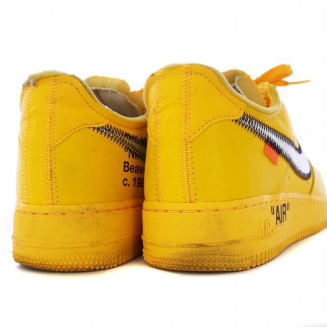 【中古】NIKE OFF WHITE Air Force 1 Low University Gold エアフォース1 ロー スニーカー US8.5 26.5cm DD1876-700