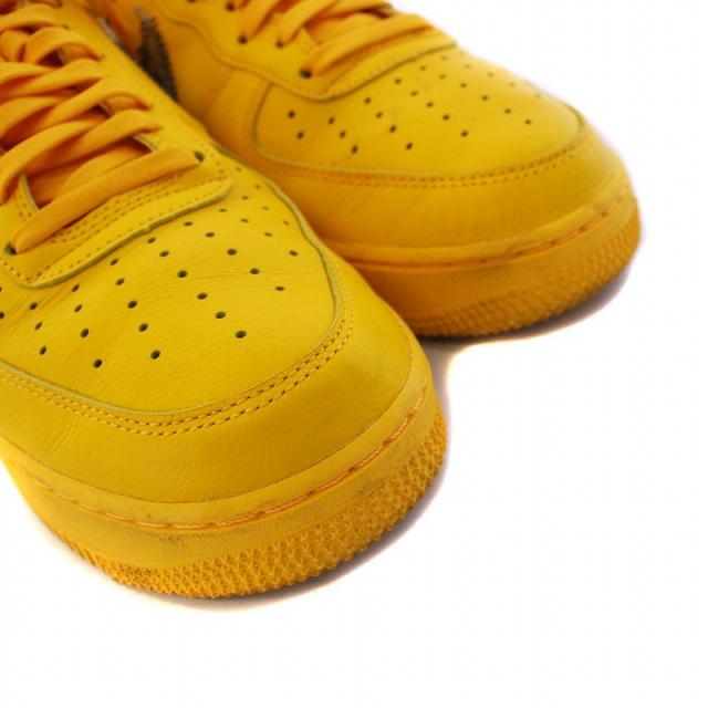 【中古】NIKE OFF WHITE Air Force 1 Low University Gold エアフォース1 ロー スニーカー US8.5 26.5cm DD1876-700