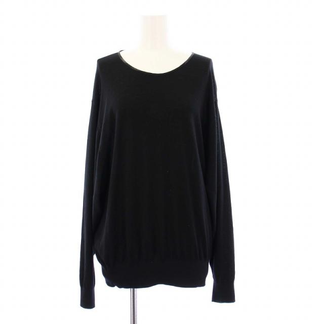 【中古】エルメス HERMES ニット セーター 長袖 バックリボン 38 ブラック /KH ■KH レディース