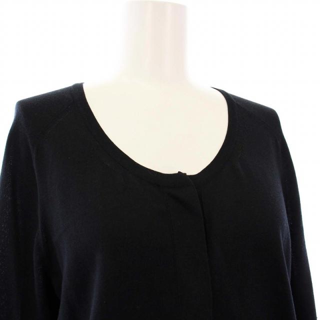 中古】エルメス HERMES ニットカーディガン 長袖 Hロゴ刺繍 コットン