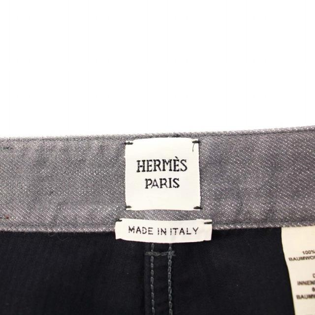 中古】エルメス HERMES デニムパンツ ジーンズ セリエボタン 36 グレー