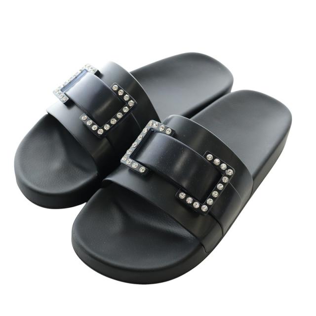 Sergio Rossi ブラック ヘビ柄 ミュール 38 サンダル ブラック