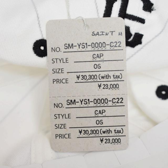 【中古】未使用品 セントマイケル SAINTMICHAEL 24AW PE_CAP SNT ENEMY キャップ 帽子 OS ホワイト SM-YS1-0000-C22_7
