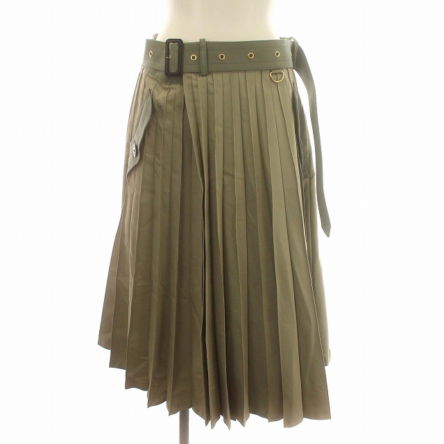 sacai 20-05146 変形プリーツスカート ブルー Sacai プリーツ デニム