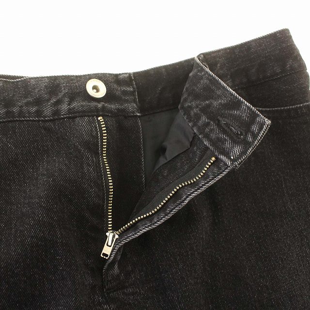 【中古】サカイ sacai デニム ミニスカート 変形 ヘムスカート スカート 2 M 黒 ブラック /☆G レディース_3