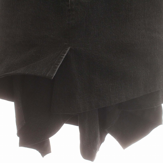 【中古】サカイ sacai デニム ミニスカート 変形 ヘムスカート スカート 2 M 黒 ブラック /☆G レディース_4