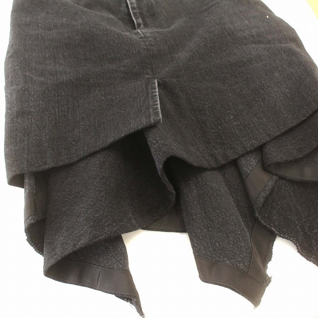 【中古】サカイ sacai デニム ミニスカート 変形 ヘムスカート スカート 2 M 黒 ブラック /☆G レディース_5