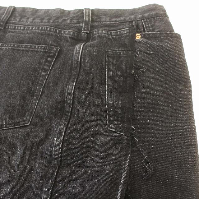 【中古】サカイ sacai デニム ミニスカート 変形 ヘムスカート スカート 2 M 黒 ブラック /☆G レディース_7