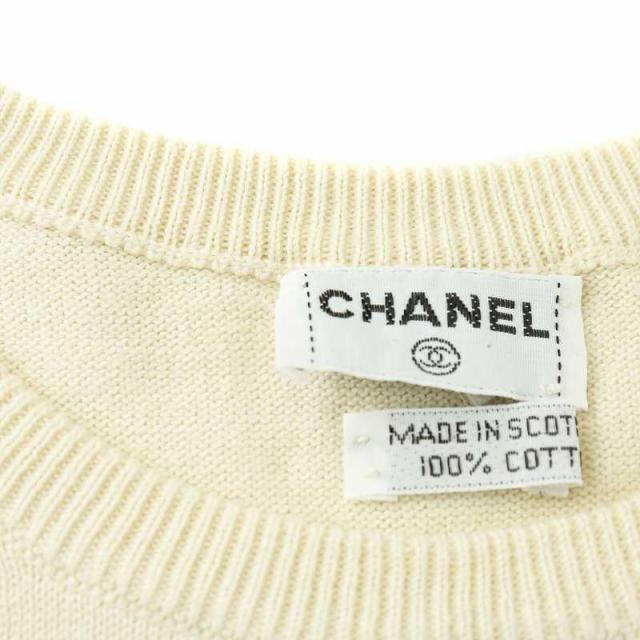 中古】シャネル CHANEL シャネル ニット 半袖 ココマーク コットン