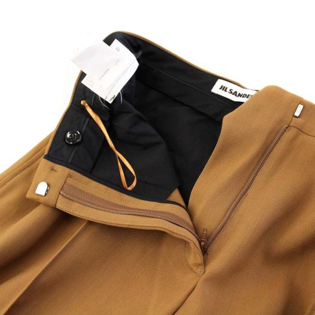 中古】ジルサンダー JIL SANDER ワイドパンツ タック ウール 34