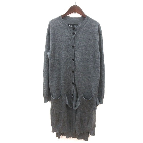 【中古】ヨウジヤマモト YOHJI YAMAMOTO プライバイラグネ plyy by RAGNE KIKAS カーディガン リネン ロング 2 グレー