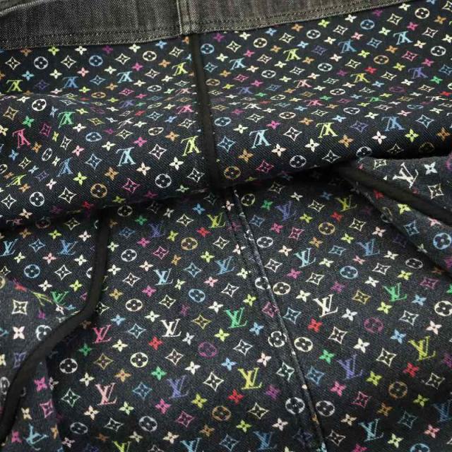 中古】ルイヴィトン LOUIS VUITTON モノグラム デニムスカート フレア