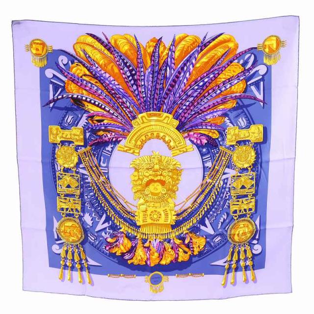 中古】エルメス HERMES カレ90 mexique メキシコ スカーフ 絹 シルク  