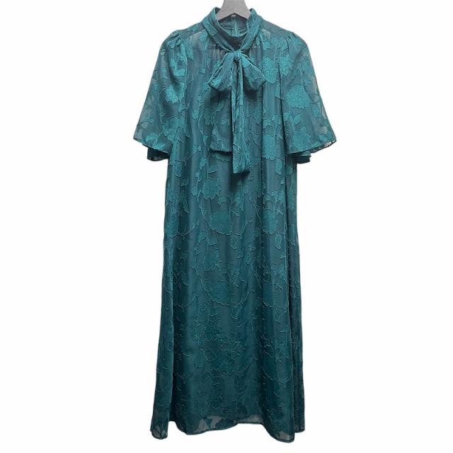 【中古】kana 2WAY リボン ジャガード パーティー ドレス F グリーン 101-915-0003 レディース