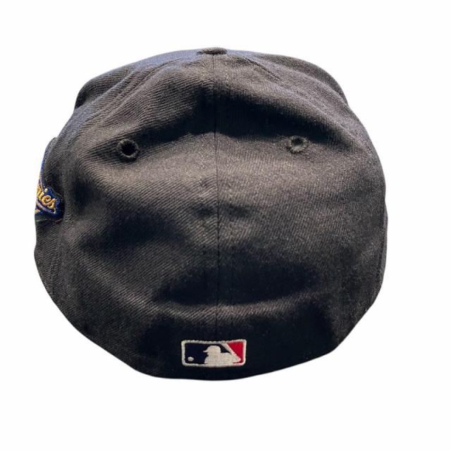 中古】ニューエラ NEW ERA 90s USA製 ロゴ 刺繍 パッチ付き ブラック 7