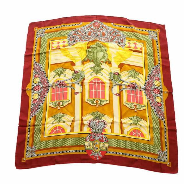 must de Cartier 大判 ブラック マルチカラー ヴィンテージシルク 中古  