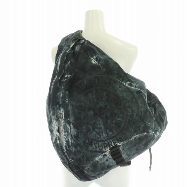 中古】STONE ISLAND Supreme 20AW Painted Camo Nylon Shoulder Bag
