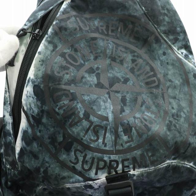 中古】STONE ISLAND Supreme 20AW Painted Camo Nylon Shoulder Bag