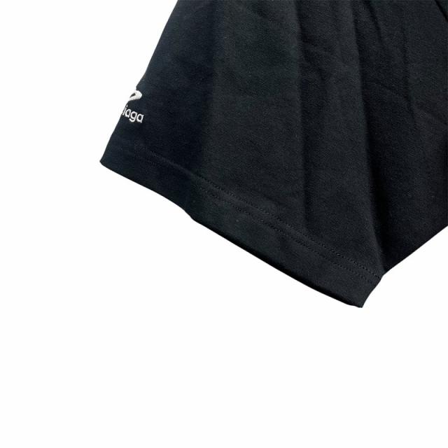 中古】バレンシアガ BALENCIAGA ロゴ刺繍Tシャツ 半袖 カットソー