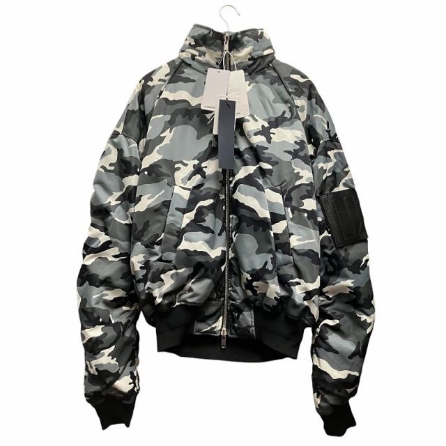 【中古】未使用品 JUUN.J 19AW タグ付き リバーシブルボンバージャケット 46 シルバーカラー カモフラ JC9839H115_4