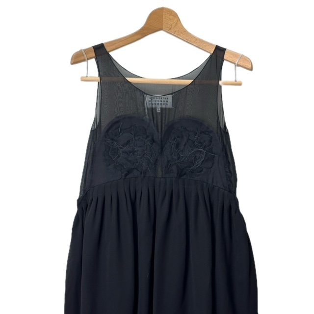 【中古】メゾンマルジェラ 1 22SS 刺繍 シルクドレス マキシワンピース シースルー Dresses 38_2