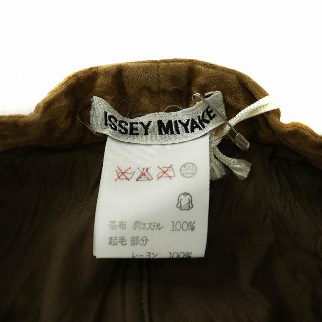 【中古】未使用品 イッセイミヤケ ISSEY MIYAKE Vest ベスト ジレ ベロア プリーツ加工 M 茶色 ブラウン IM41-FE901_3