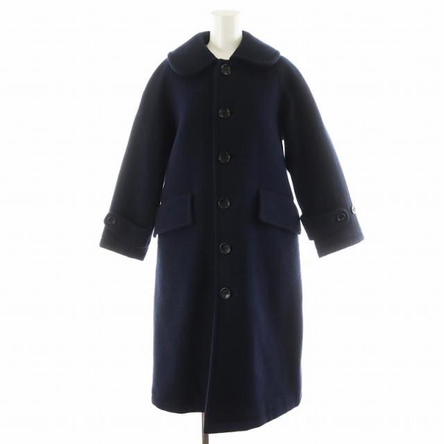 トリココムデギャルソン リバーコート 丸襟 ダブルフェイス ウール