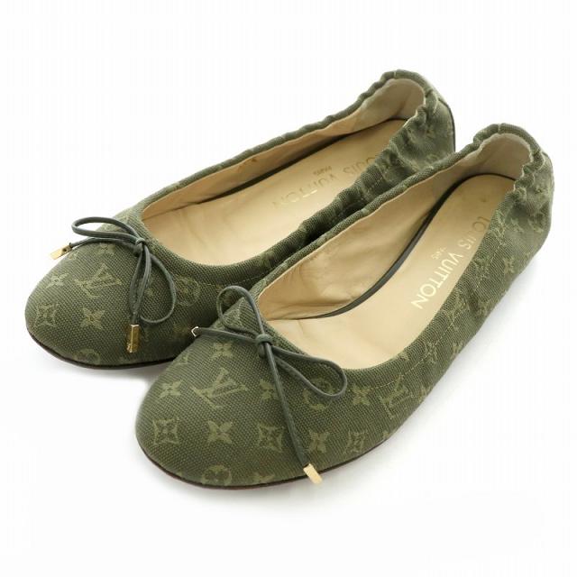 LOUIS VUITTON バレエシューズ リボン　モノグラム　SW0232M LOUIS VUITTON バレエシューズ リボン モノグラム SW0232M バレエ