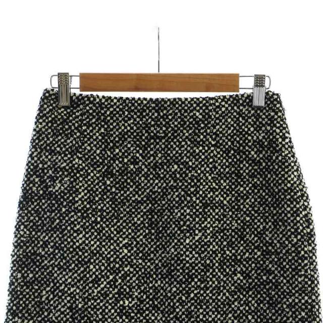 中古】プラダ PRADA ツイードスカート ミドル ジップフライ タイト 38