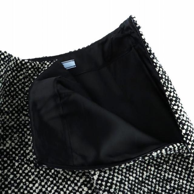 中古】プラダ PRADA ツイードスカート ミドル ジップフライ タイト 38