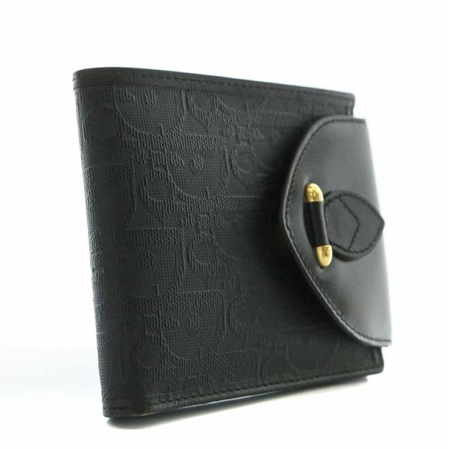 Dior ブラック レザー 二つ折り財布 Dior ブラックレザー 二つ折り財布