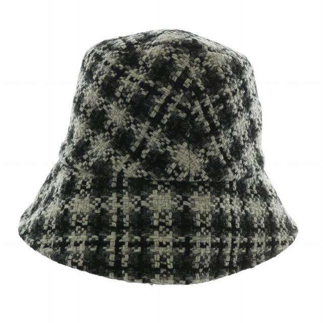 中古】シャネル CHANEL 帽子 バケットハット バケハ ウール ツイード