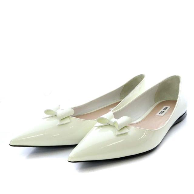 中古】ミュウミュウ miumiu パンプス フラット ポインテッドトゥ  