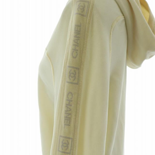 【中古】シャネル CHANEL ジップアップパーカー フーディ トレーナー ジャージ ベロア 40 M ベージュ P26539V01975 中古】シャネル CHANEL ジップアップパーカー フーディ トレーナー