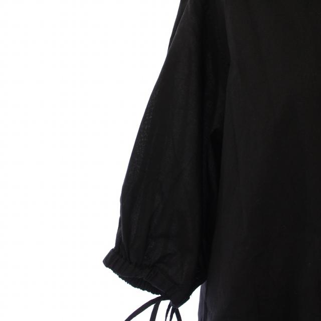 【中古】ワイズ Y's ヨウジヤマモト セルロースビエラフロントタックブラウス シャツ 五分袖 無地 2 黒 YS-B15-004 中古】ワイズ Y's ヨウジヤマモト セルロースビエラフロントタック