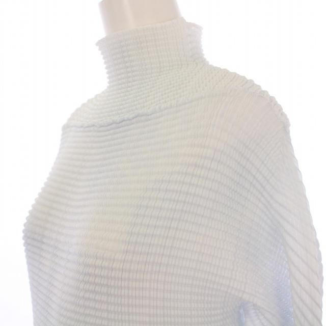 美品 PLEATS PLEASE プリーツ ハイネック カットソー ホワイト 中古・古着通販】PLEATS PLEASE ISSEY MIYAKE (プリーツプリーズ
