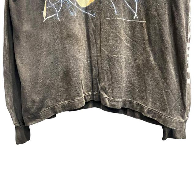 【中古】未使用品 セントマイケル タグ付き 24SAW 攻殻機動隊 プリント エイジング加工 長袖 Tシャツ M 黒_3