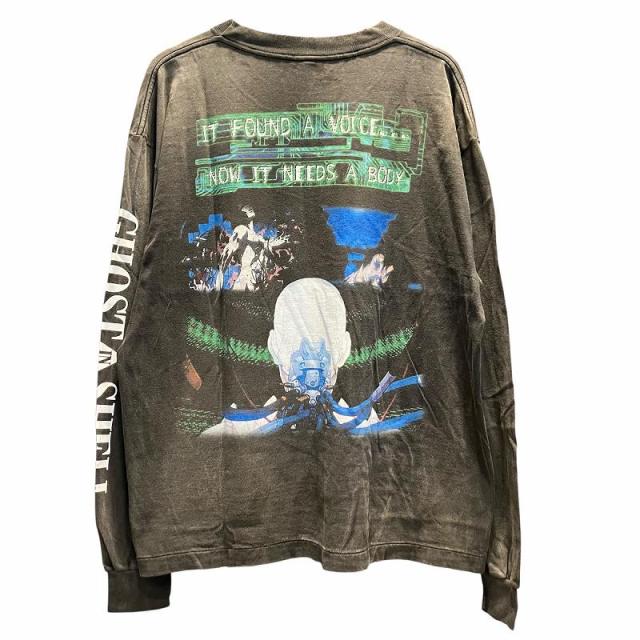 【中古】未使用品 セントマイケル タグ付き 攻殻機動隊 プリント エイジング加工 長袖 Tシャツ L 黒_1