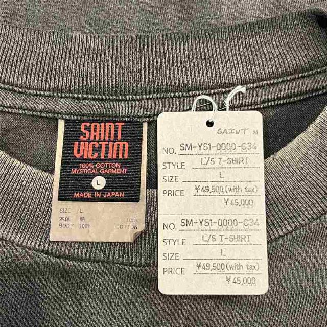 【中古】未使用品 セントマイケル タグ付き 攻殻機動隊 プリント エイジング加工 長袖 Tシャツ L 黒_4