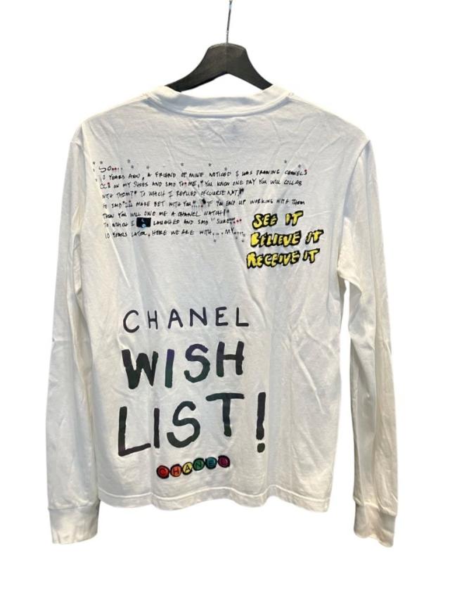 【中古】シャネル CHANEL × ファレル・ウィリアムス Pharrell Williams 19SS L/S Tシャツ XS 白 ホワイト