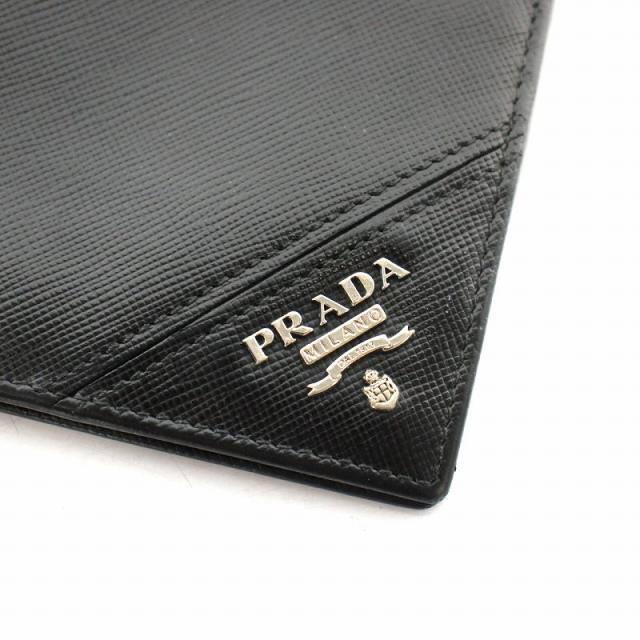中古】プラダ PRADA 二つ折り 財布 マネークリップ サフィアーノ